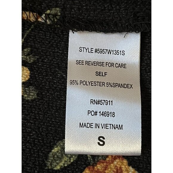 SUPERFOXX Womens Black Floral V-Neck Crepe Maxi Dress Size S NWT - Picture 4 of 12